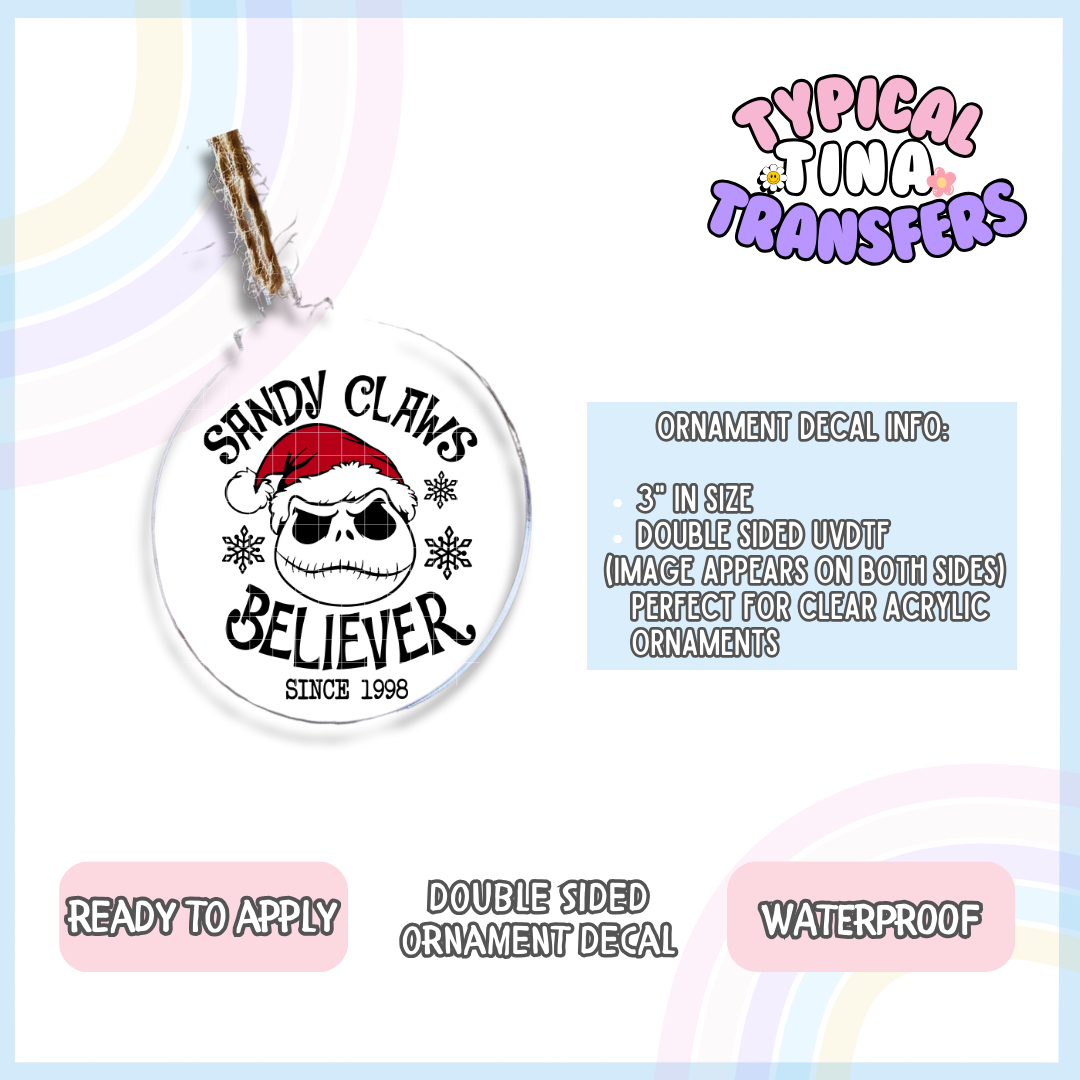 Sandy Claws | 3" Ornament Decal